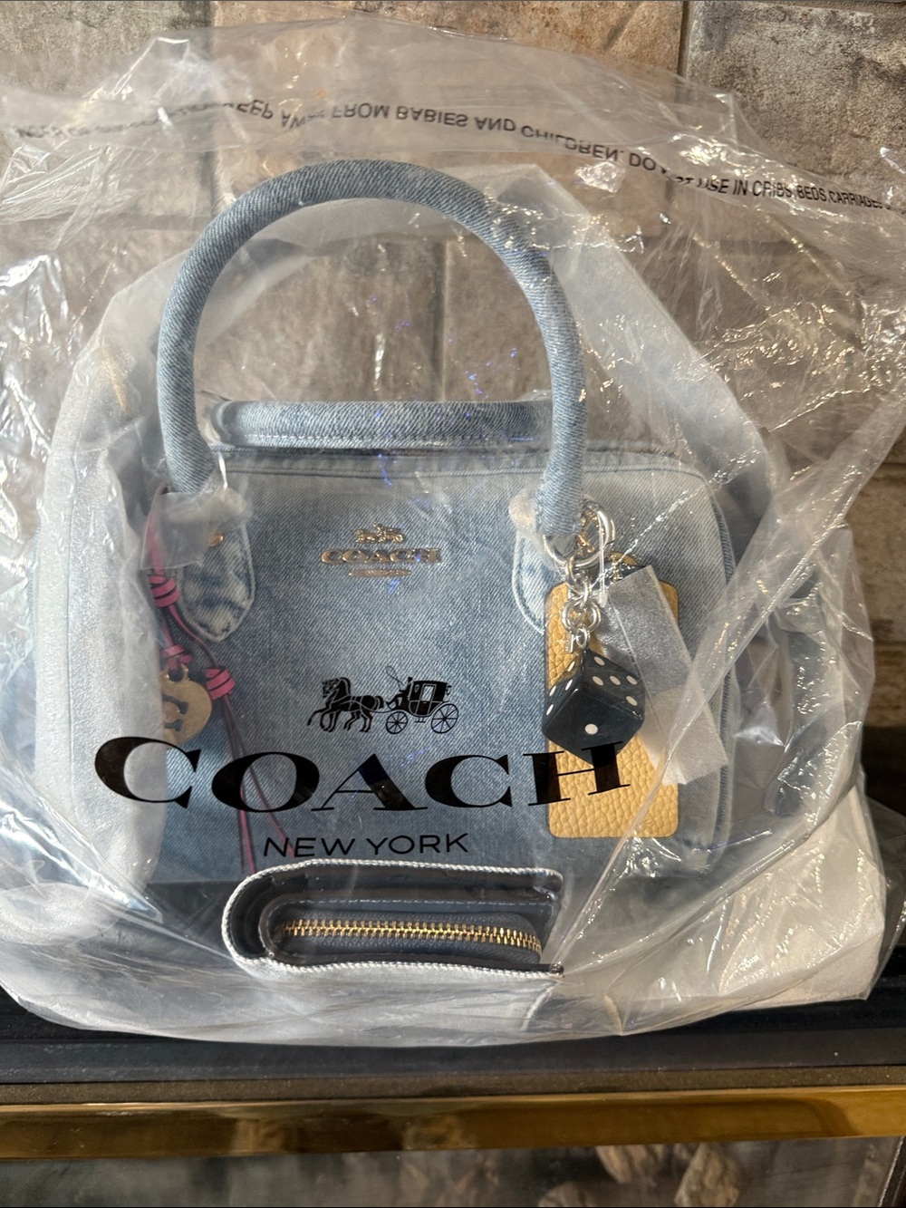 Coach Rowan in Loved Denim with Charms - Picture 11 of 11